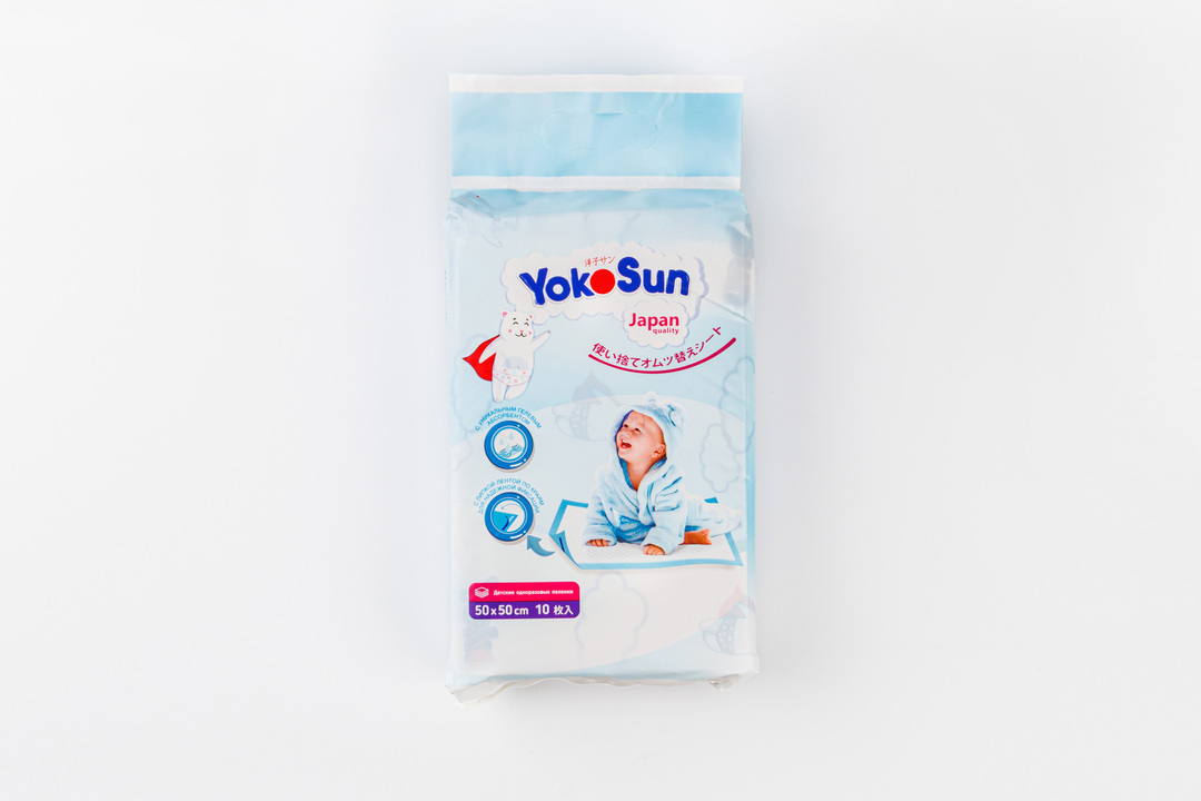 Пеленки для детей одноразовые YokoSun 50х50 см 10 шт