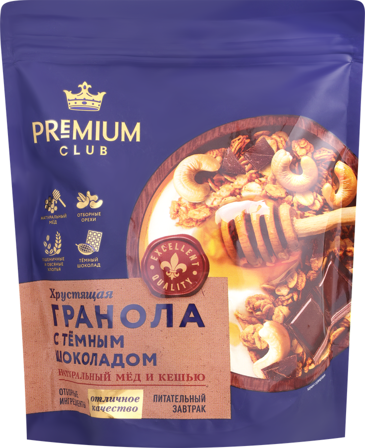 Гранола PREMIUM CLUB Шоколадная, 300г