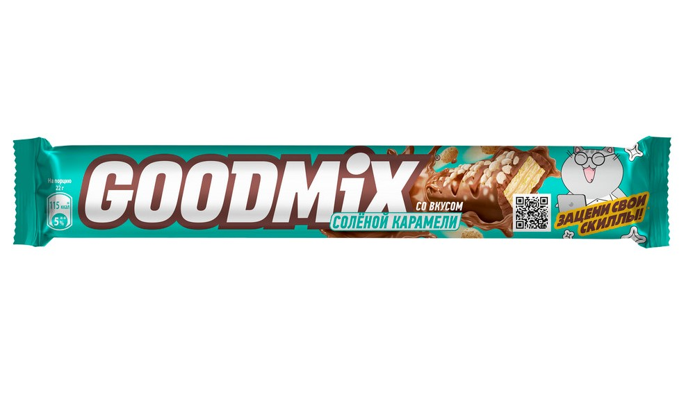 Батончик Goodmix соленая карамель, 44г