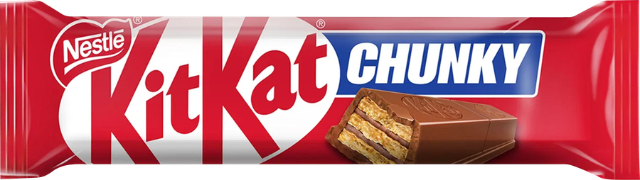 Вафля KITKAT Chunky в молочном шоколаде с хрустящей вафлей, 38г