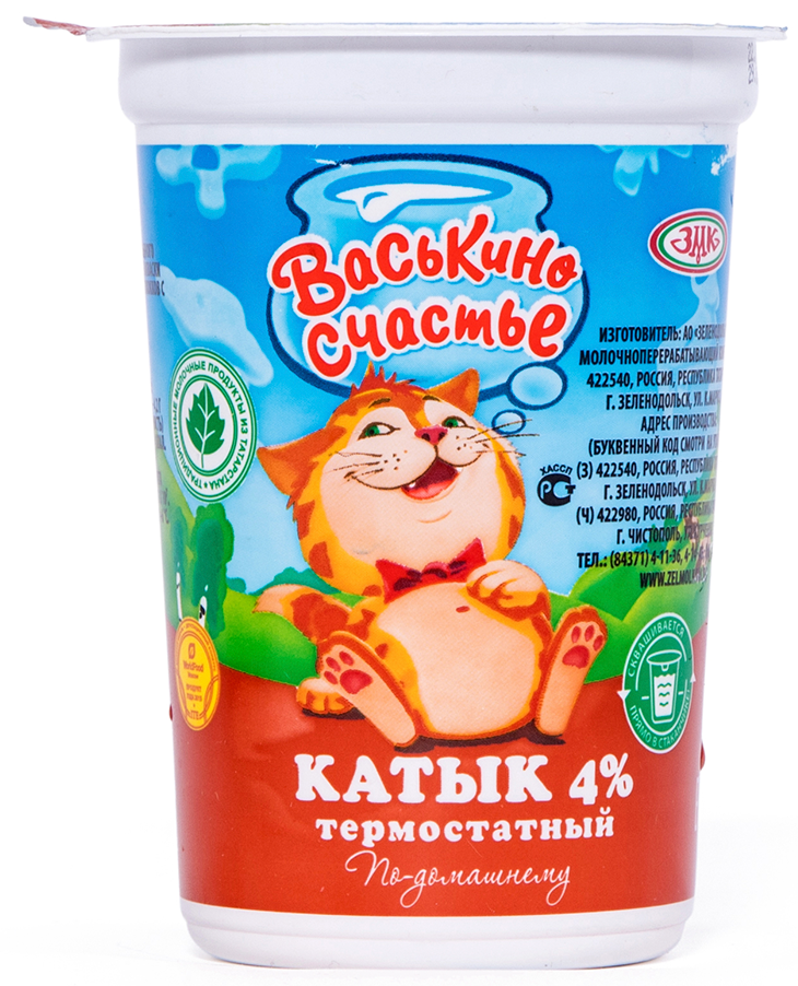 Катык Васькино счастье Зеленодольский 4%, 350г
