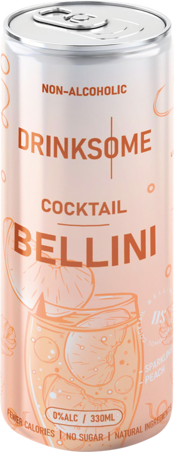 Напиток безалкогольный DRINKSOME Bellini газированный, 0.33л