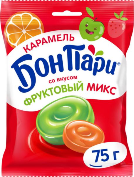 Леденцы Бон Пари Фруктовый Микс, 75г
