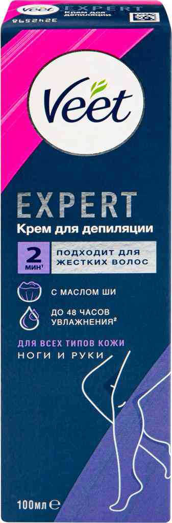 Крем для депиляции Veet Expert для всех типов кожи, 100мл