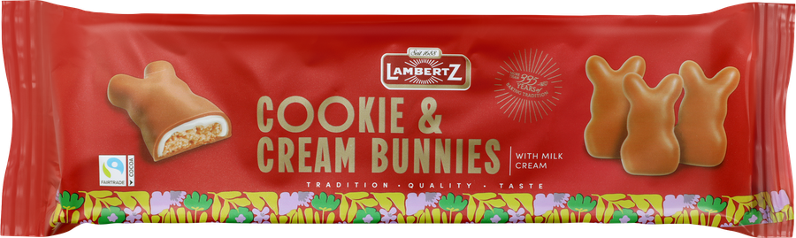 Печенье LAMBERTZ Cookie & Cream Bunnies, фигурное, 160г