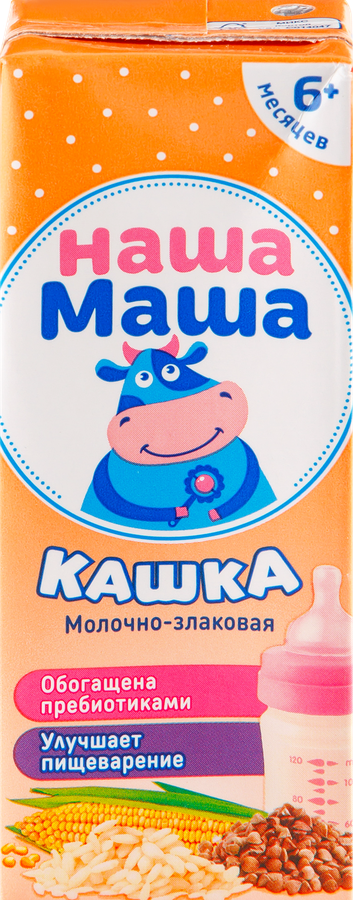 Кашка молочно-злаковая детская НАША МАША 2%, 200мл