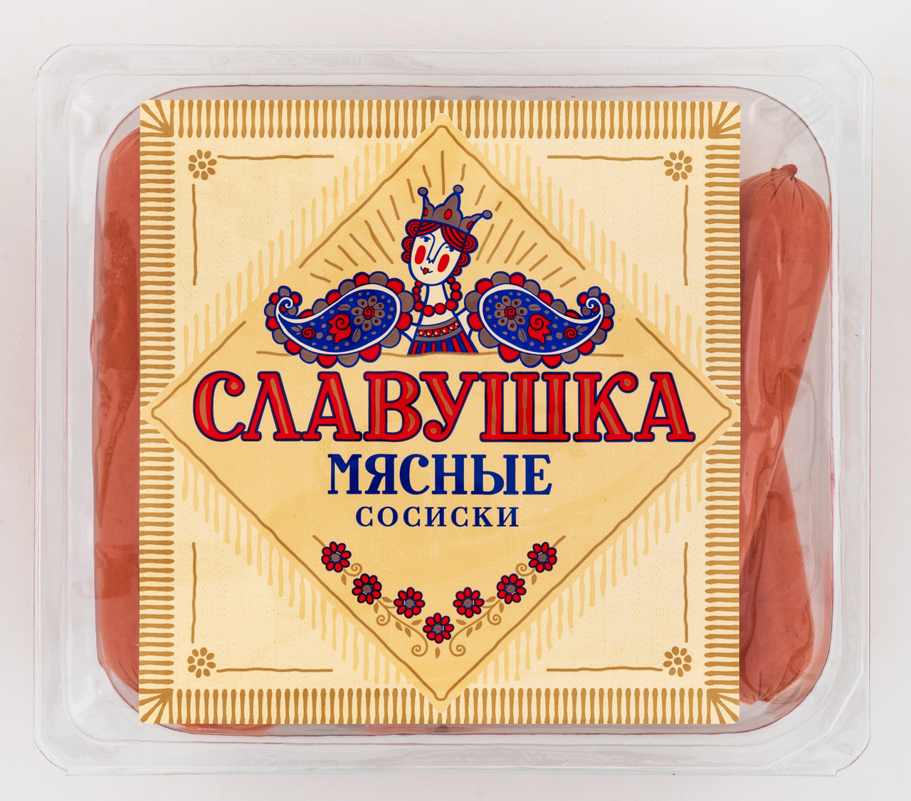 Сосиски Славушка мясные вареные, 400г