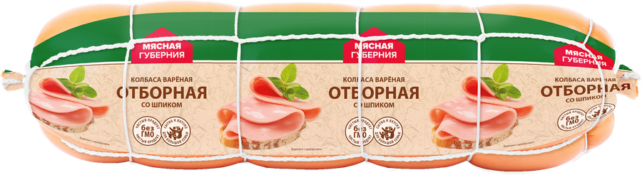 Колбаса вареная МЯСНАЯ ГУБЕРНИЯ Отборная со шпиком, весовая