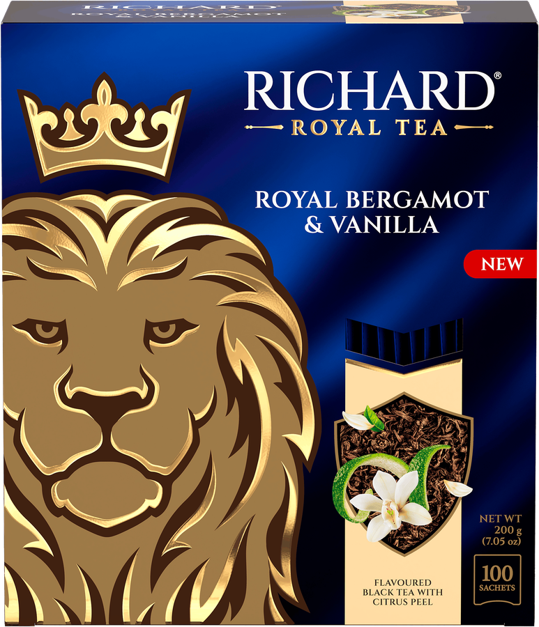 Чай черный RICHARD ROYAL Bergamot&Vanilla, 100саш