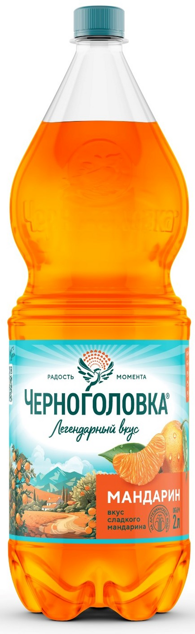 Лимонад Черноголовка Мандарин сильногазированный, 2л