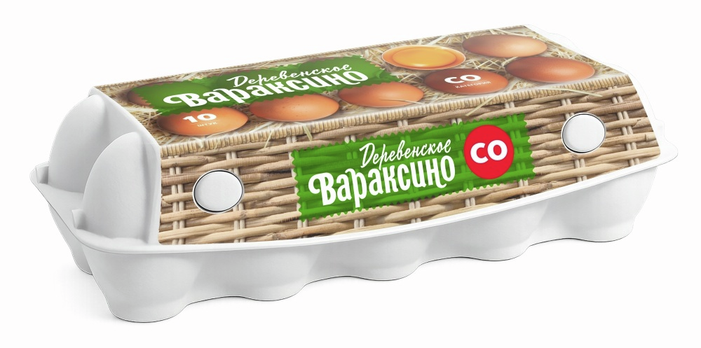 Яйцо куриное Вараксино Деревенское С0 яркий желток, 10шт