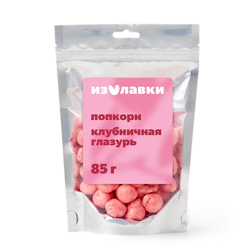 Попкорн карамельный в глазури «Из Лавки» со вкусом клубники