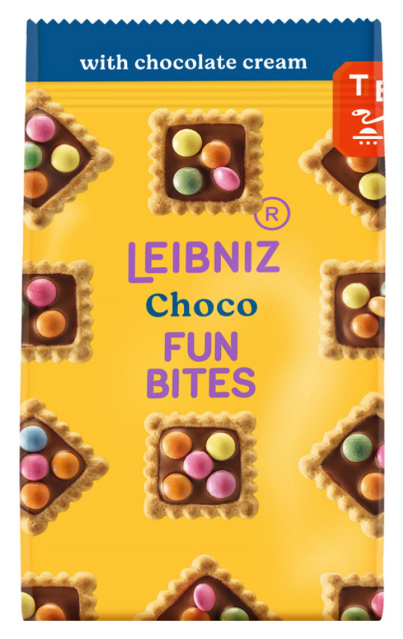 Печенье Leibniz с шоколадным кремом и драже, 100г