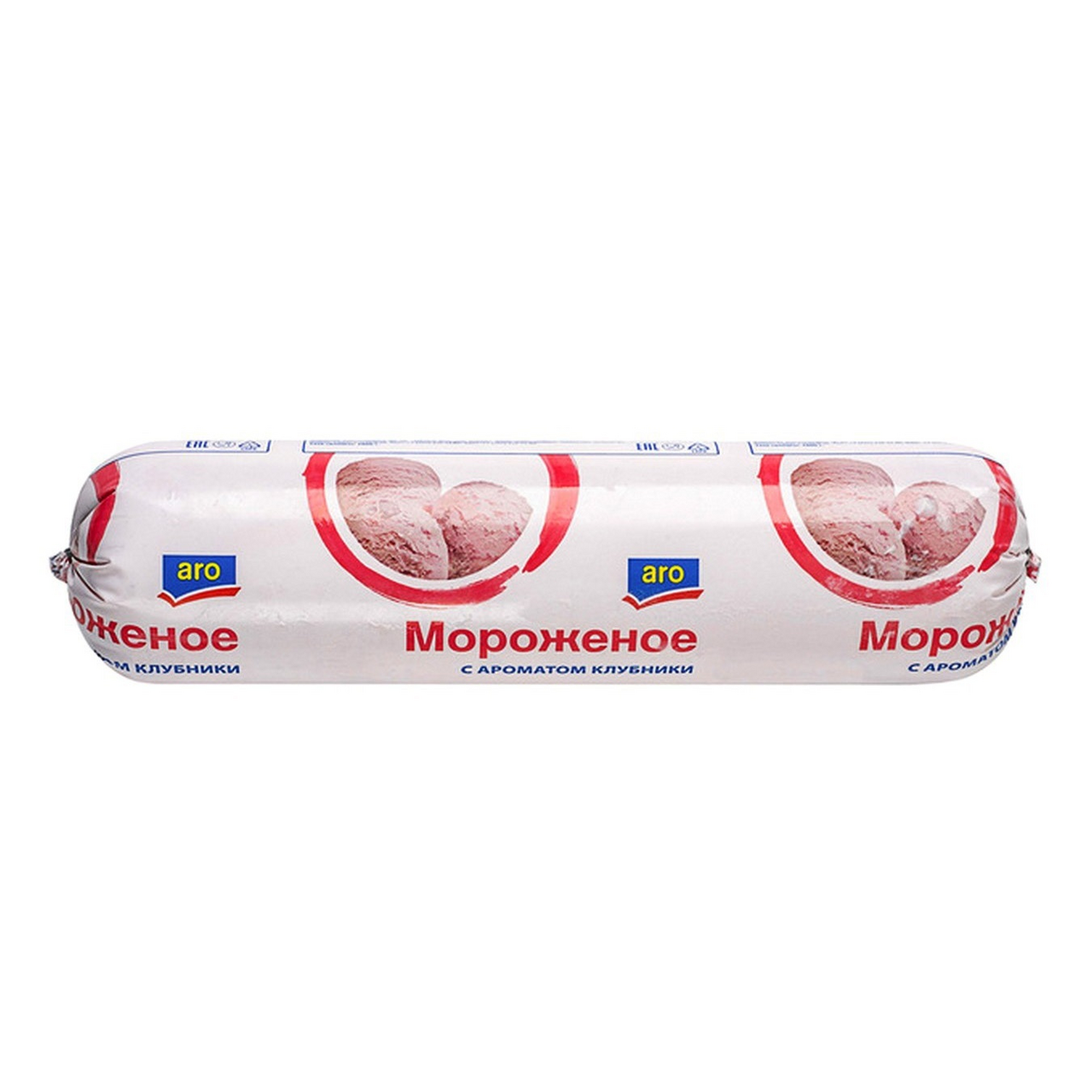 aro Мороженое молочное Клубничное, 1кг