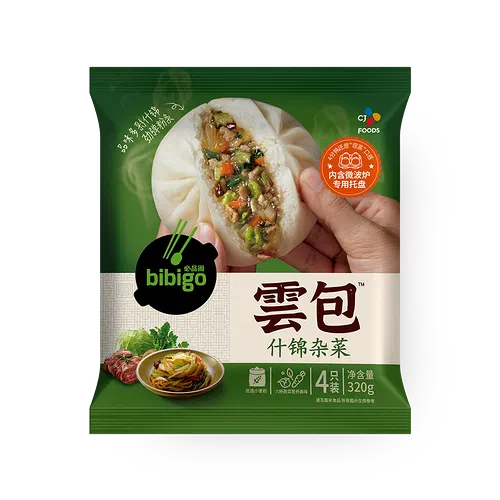 Булочки бао Bibigo с чапче паровые замороженные