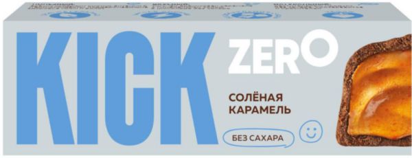 Батончик Kick Zero Соленая карамель, без сахара, 45г