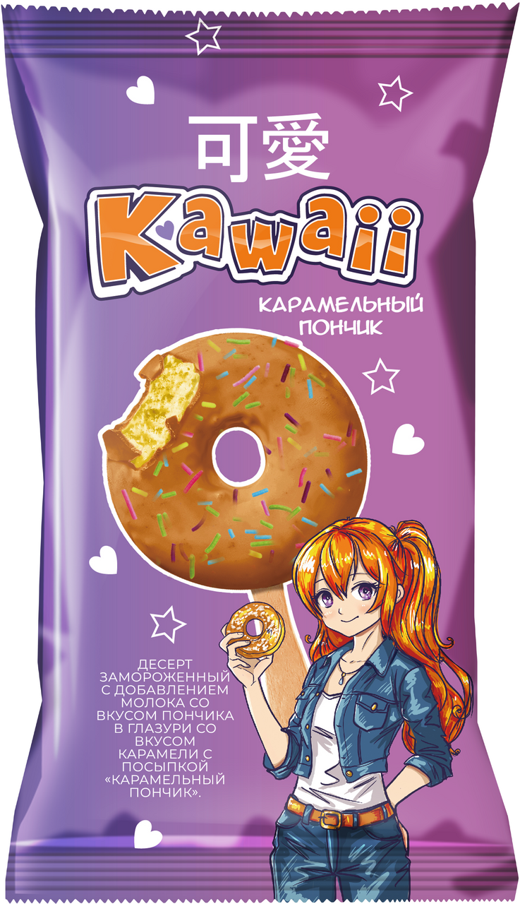 Десерт Kawaii карамельный пончик, 65г