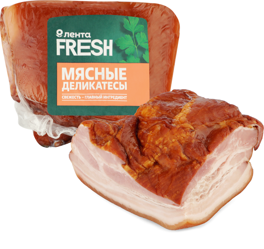 Грудинка копчено-вареная из свинины ЛЕНТА FRESH, весовая