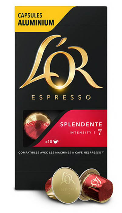 Кофе в капсулах L'or Эспрессо Спленденте для кофемашин Nespresso 10шт, 52г