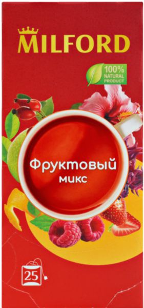 Чайный напиток Milford фруктовый микс, 25x1,75г