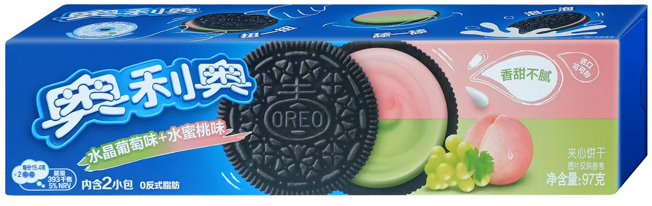 Печенье Oreo персик и виноград, 97г