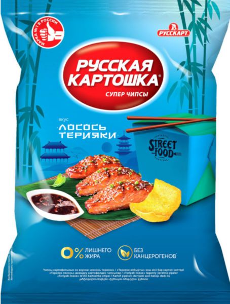 Чипсы Русская картошка Лосось Терияки, 105г