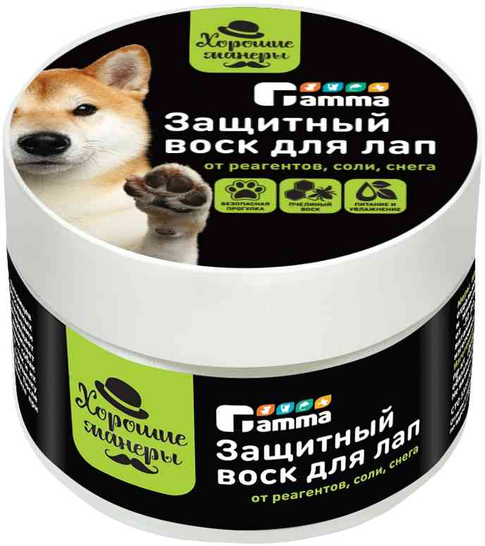 Воск для лап защитный Gamma Хорошие манеры, 100мл
