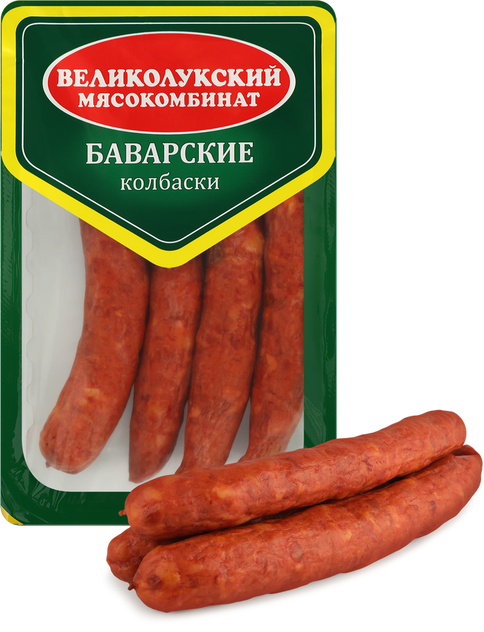 Колбаски полукопченые МК ВЕЛИКОЛУКСКИЙ Баварские, категория А, весовая
