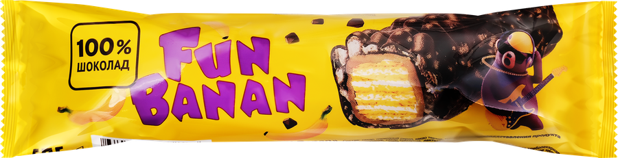 Вафли KDV FunBanan с банановым вкусом, 35г