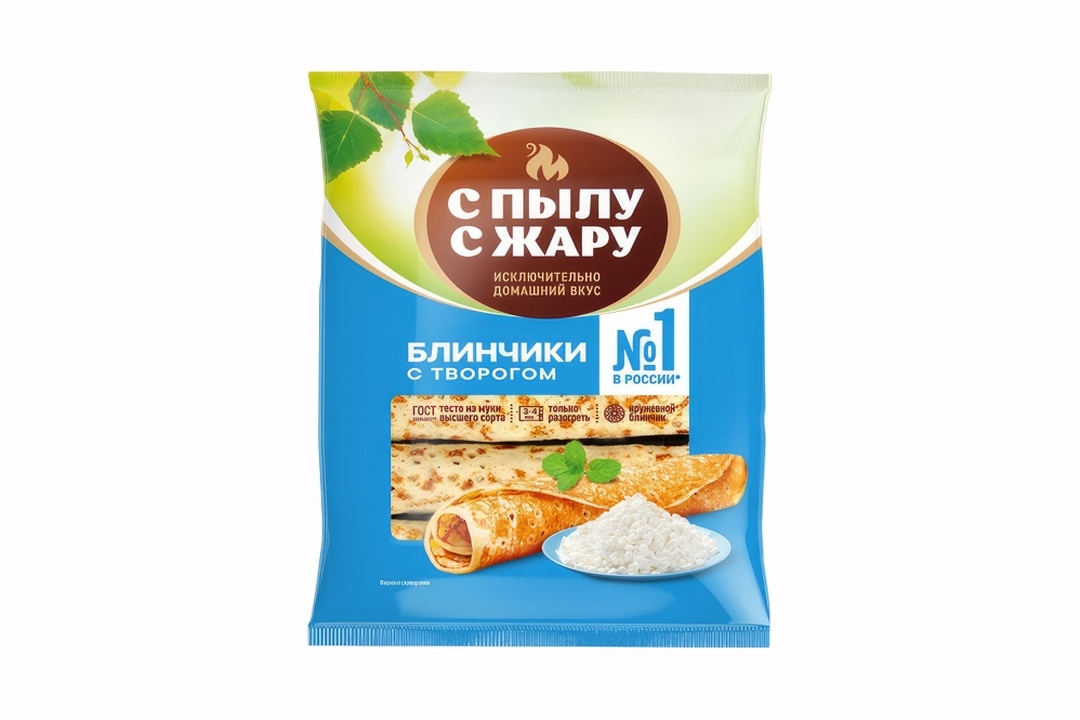 Блинчики С пылу С жару с творогом замороженные 360 г / Супермаркет
