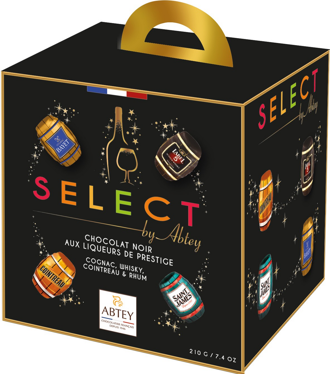 Набор конфет Abtey Select темный шоколад с алкогольной начинкой, 210г