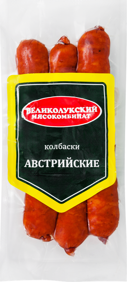 Колбаски копчено-вареные МК ВЕЛИКОЛУКСКИЙ Австрийские, 90г