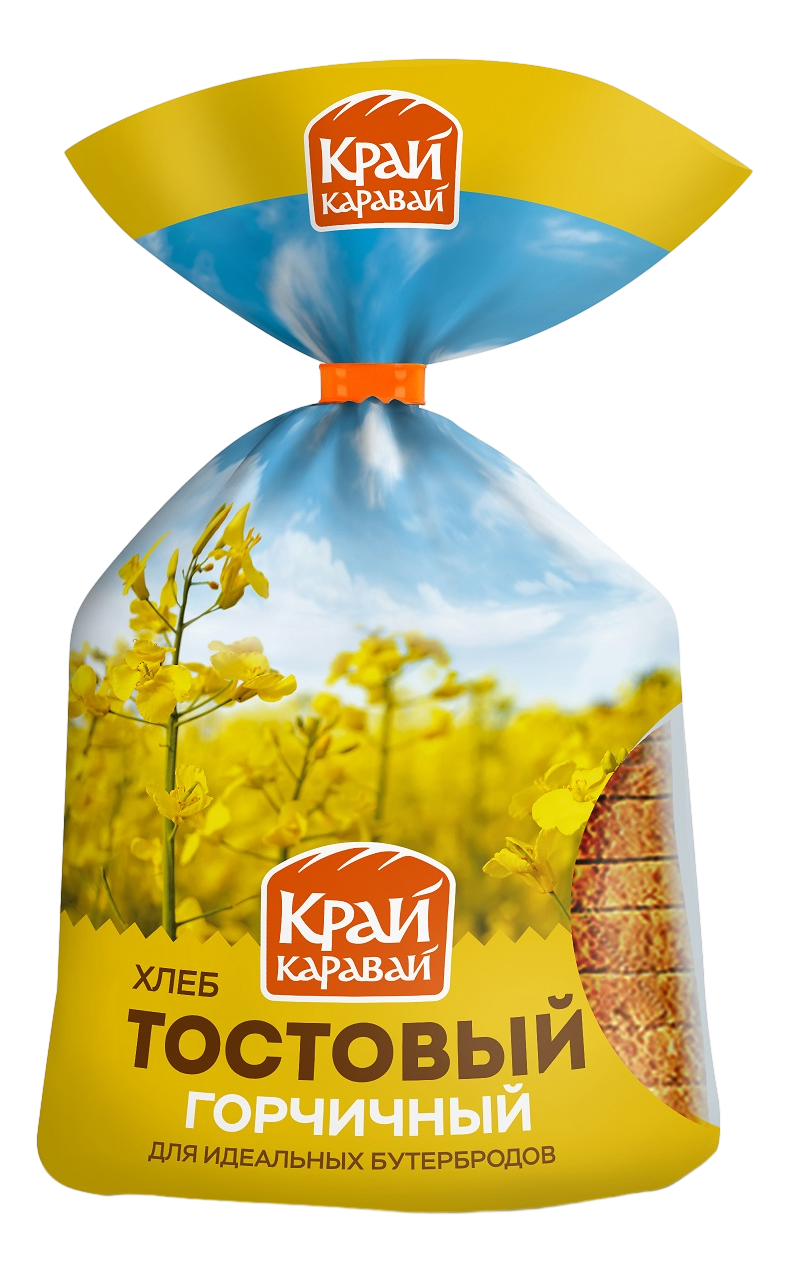 Хлеб Край Каравай Тостовый горчичный, 250г