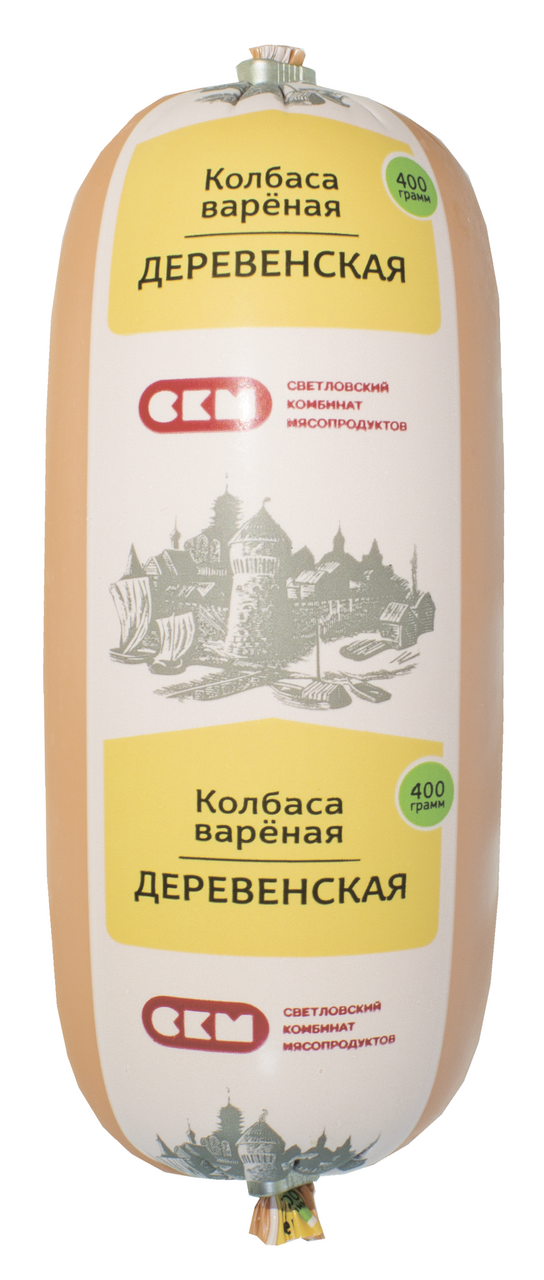 Колбаса Деревенская Скм вареная, 400г