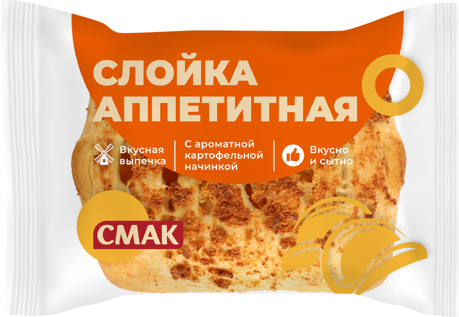 Слойка СМАК Аппетитная с картофелем, 100г