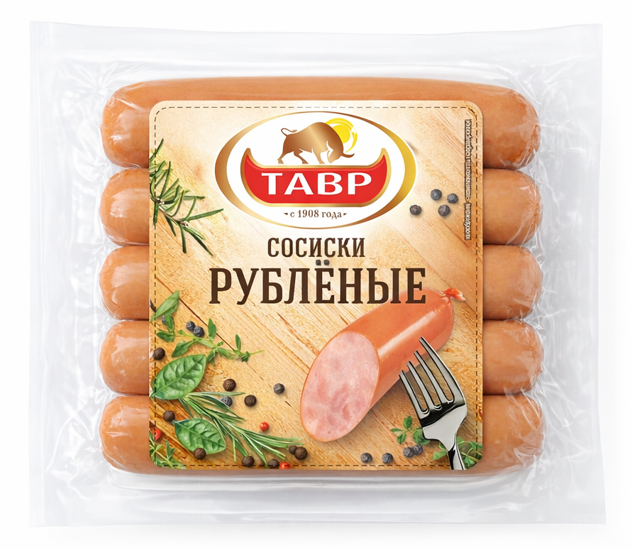 Сосиски Тавр Рубленые вареные, 275г
