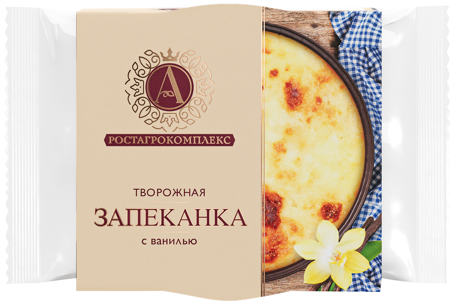 Запеканка творожная А.РОСТАГРОКОМПЛЕКС с ванилью 16%, без змж, 100г