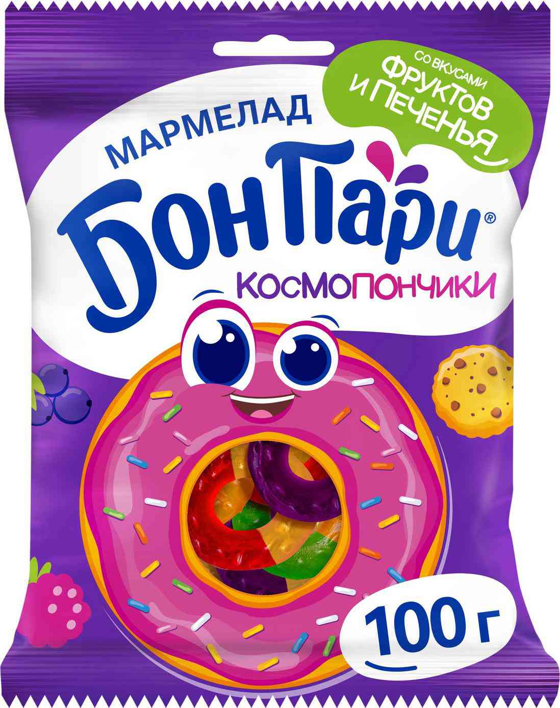 Мармелад жевательный Бон Пари Космопончики, 100г