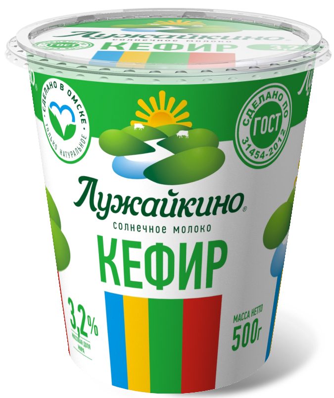 Кефир Лужайкино 3.2%, 500г