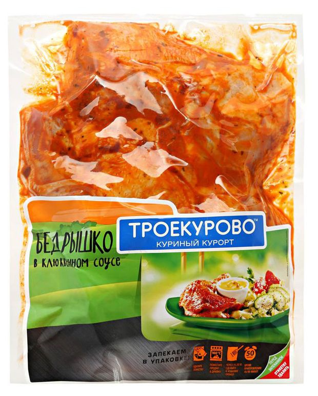 Бедрышки цыпленка-бройлера Троекурово в клюквенном соусе охлажденные, ~900г