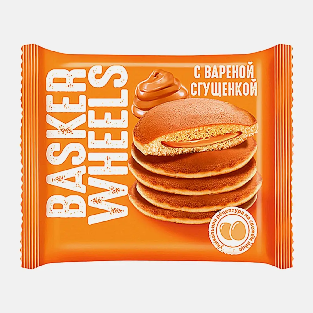 Пирожное с вареной сгущенкой Basker-Wheels Pancake 36г