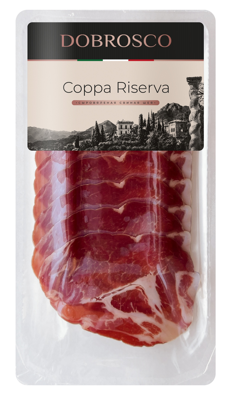 Шея свиная Dobrosco Coppa Riserva сыровяленая нарезка, 70г