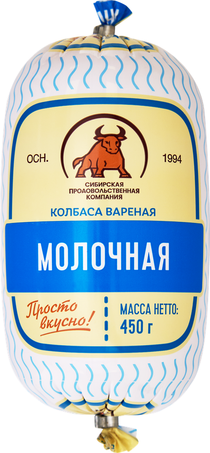 Колбаса вареная СПК Молочная, категория Б, 450г