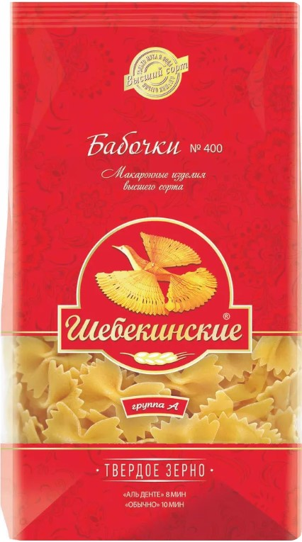 Макароны бантики Шебекинские No400, 350г