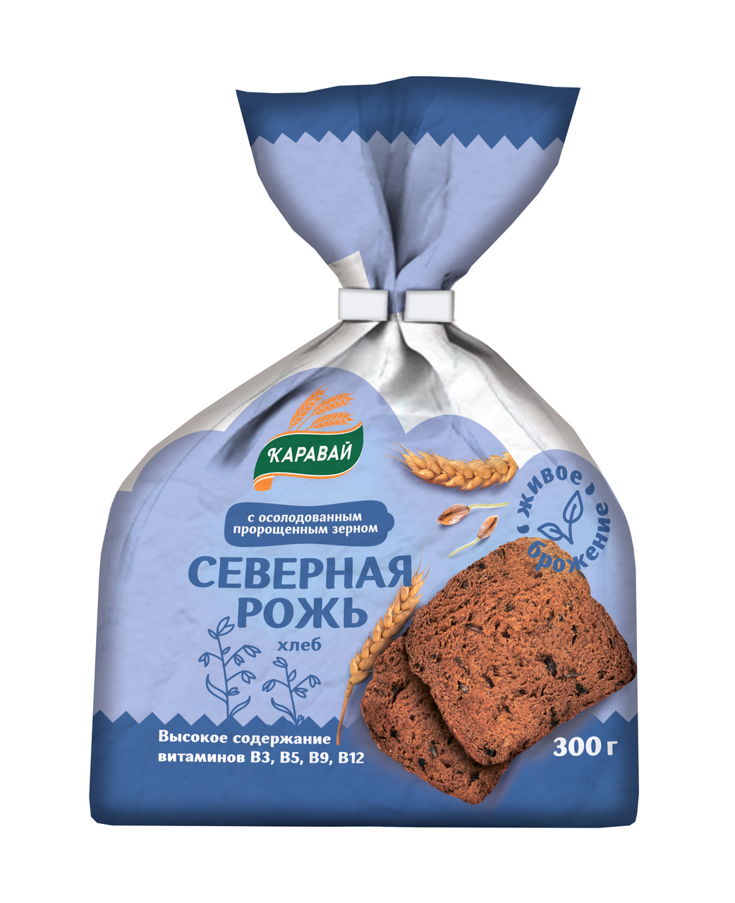Хлеб Каравай северная рожь ГОСТ, 300г