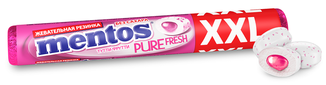 Жевательная резинка Mentos Pure Fresh Тутти Фрутти, 23.3г