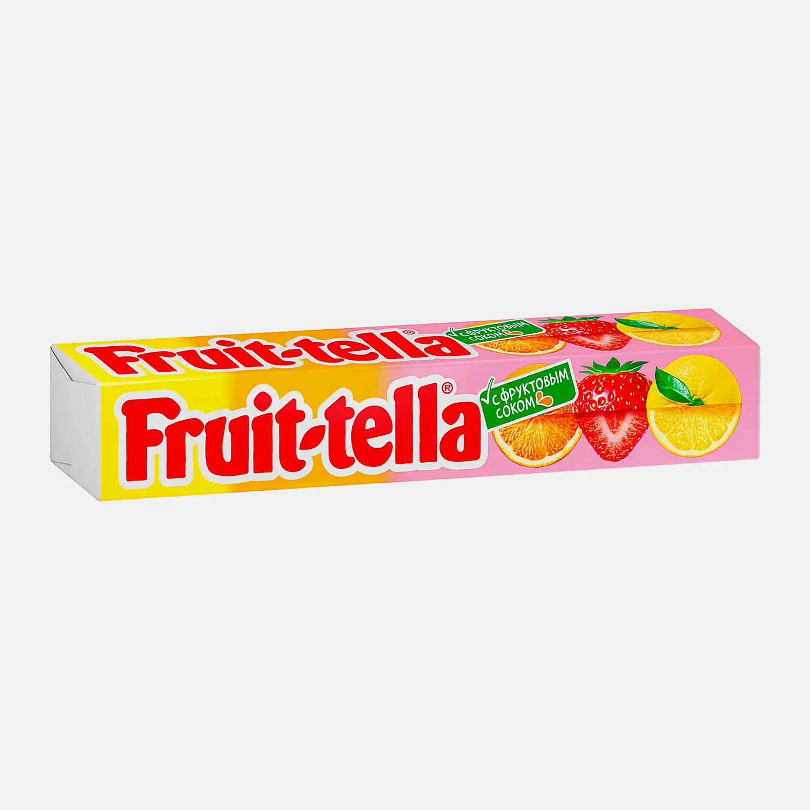 Жевательные конфеты Ассорти клубника апельсин лимон Fruit-Tella 41г