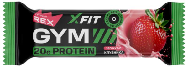 Батончик протеиновый ProteinRex X-Fit Gym клубника, 60г