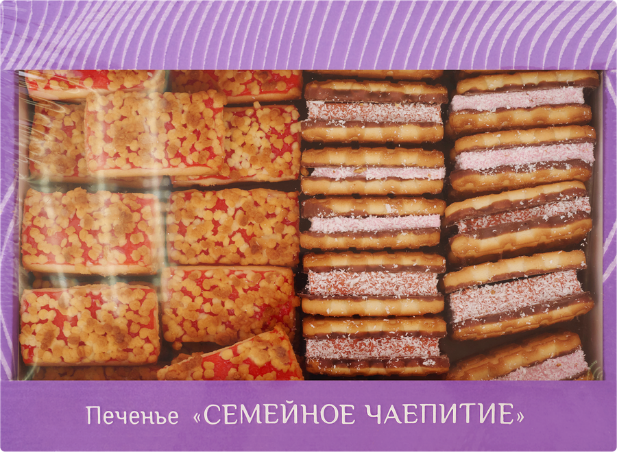 Печенье DELISSE Семейное чаепитие, с прослойкой и начинкой, 1,06кг