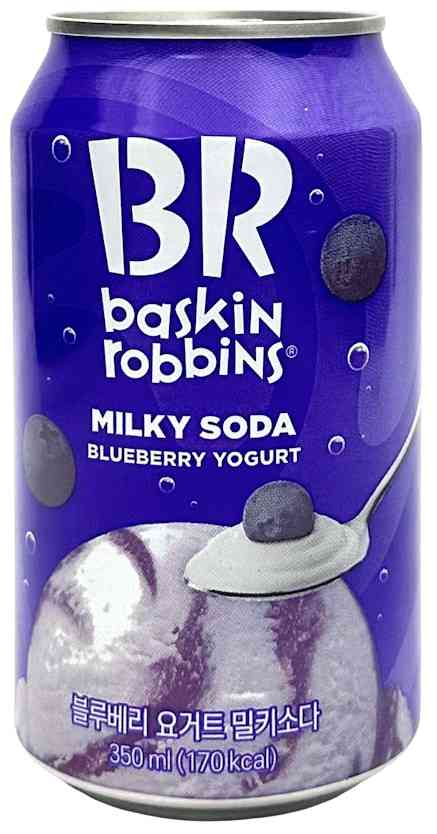 Напиток безалкогольный газированный Baskin Robbins Милки Сода Блюберри Йогурт, 350мл